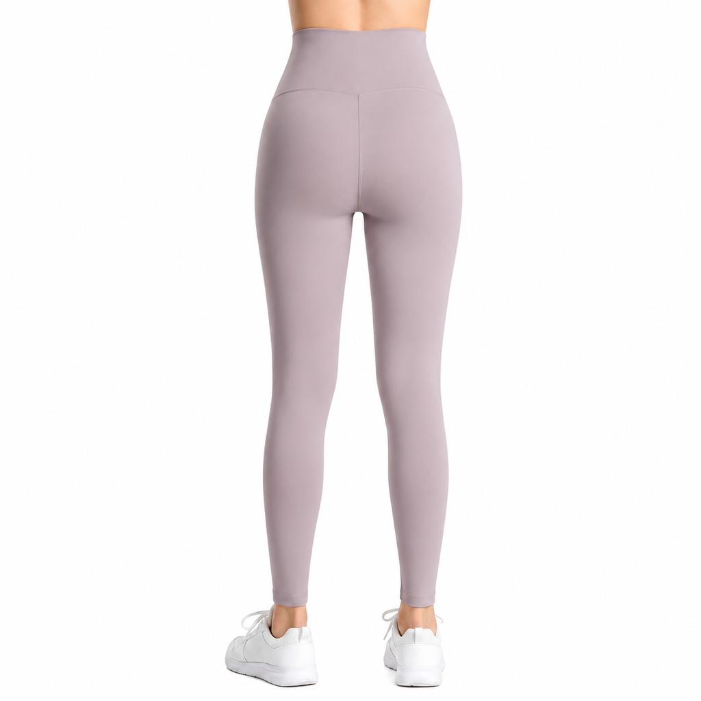 High-Waisted Workout Leggings – Grayish Purple
