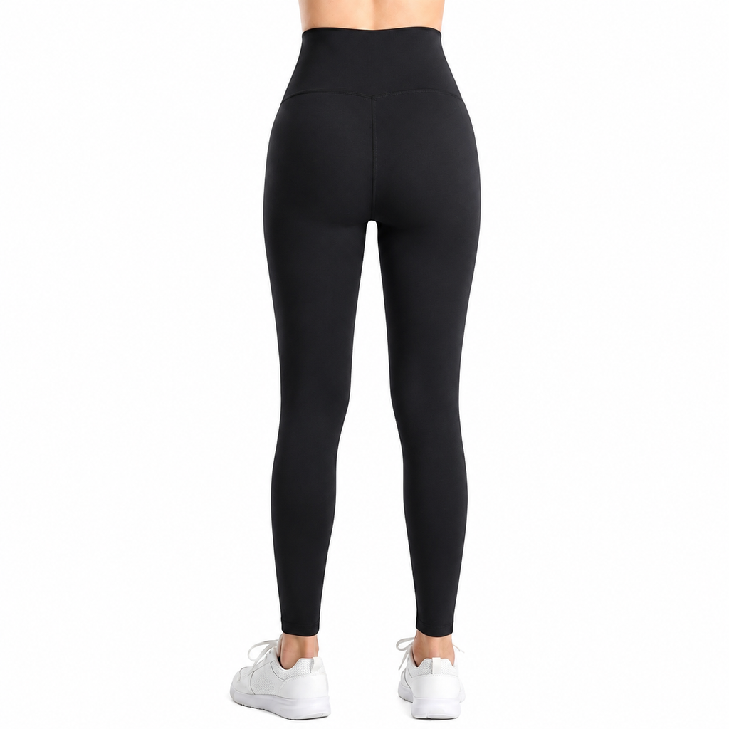 High-Waisted Workout Leggings - Black