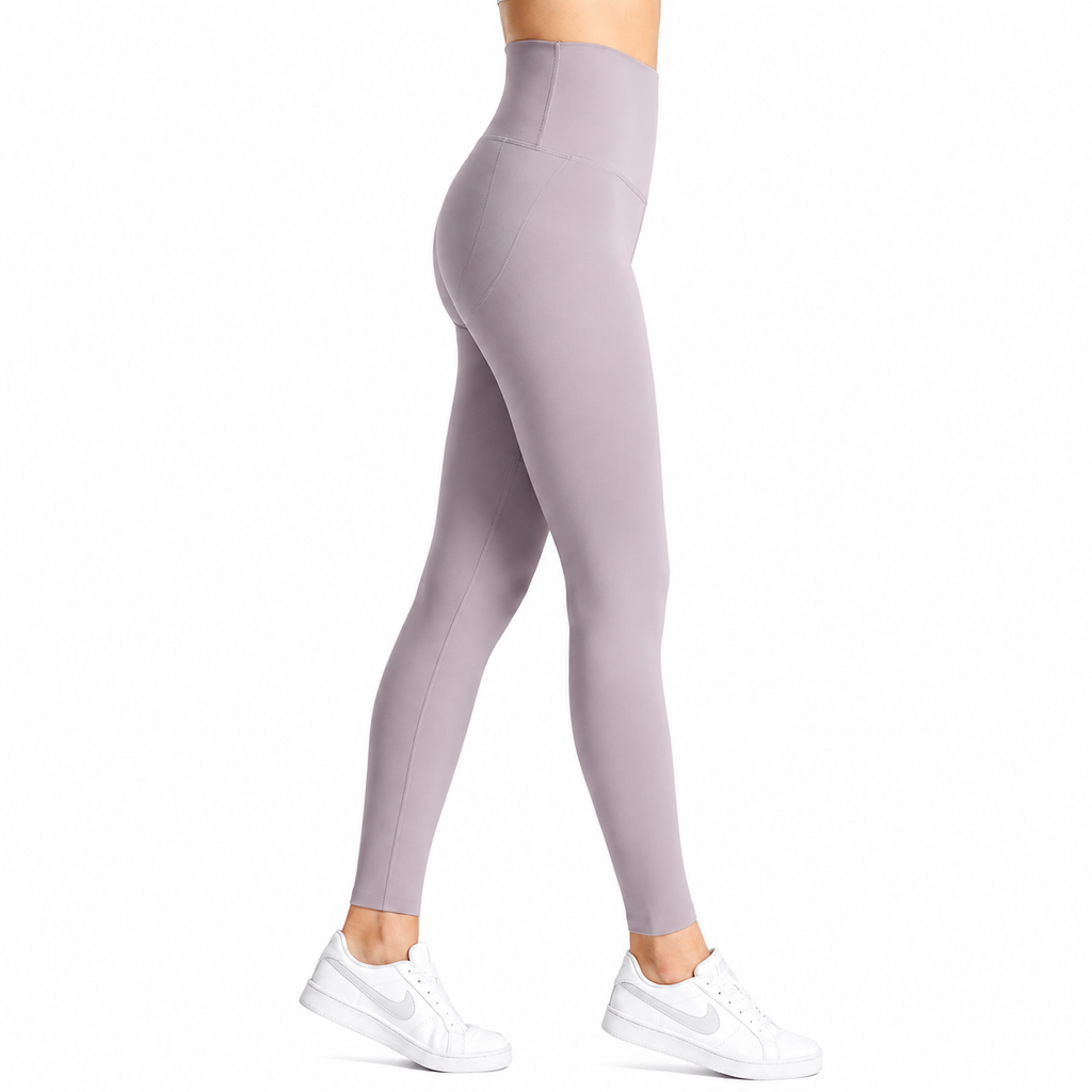 High-Waisted Workout Leggings – Grayish Purple
