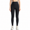 High-Waisted Workout Leggings - Black