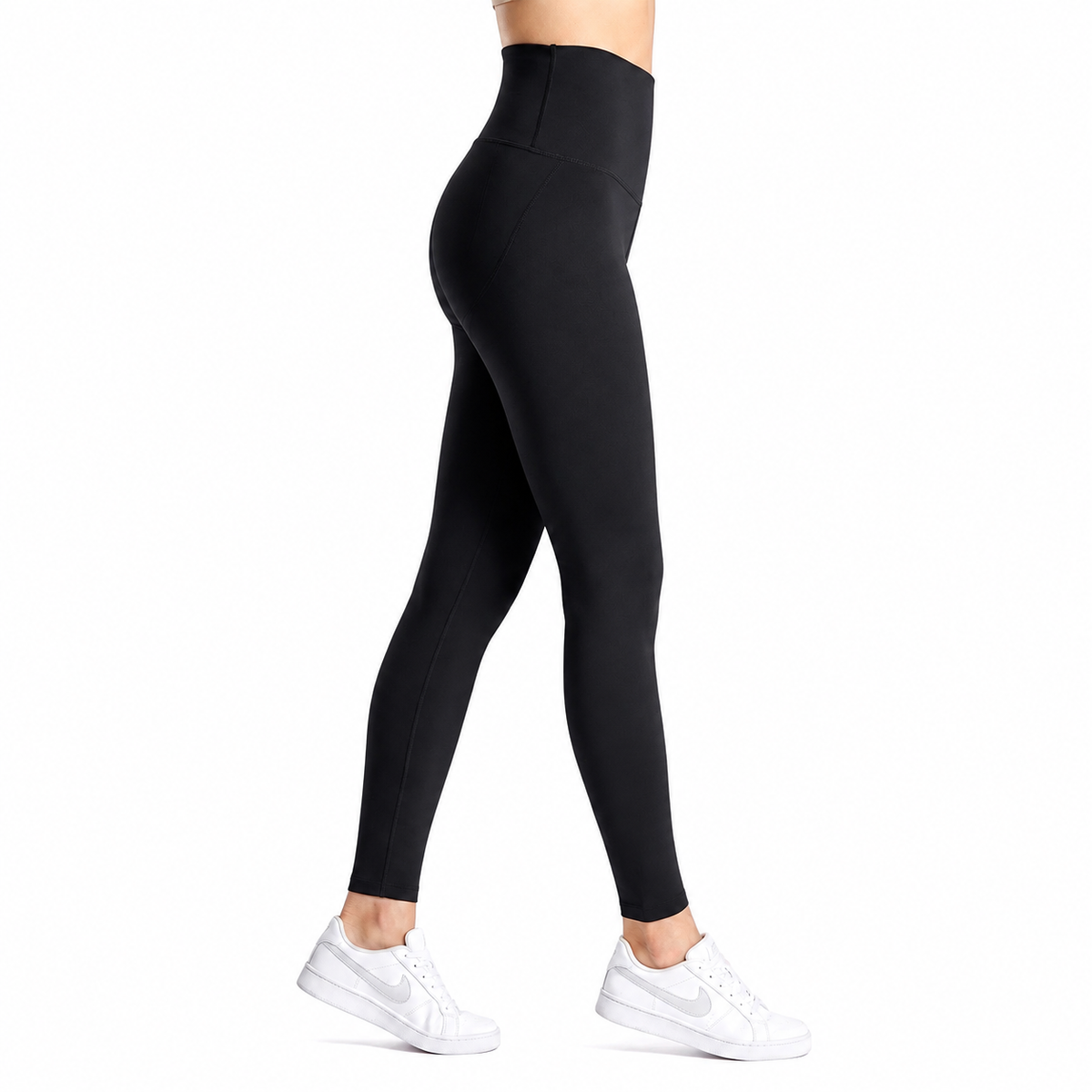 High-Waisted Workout Leggings - Black